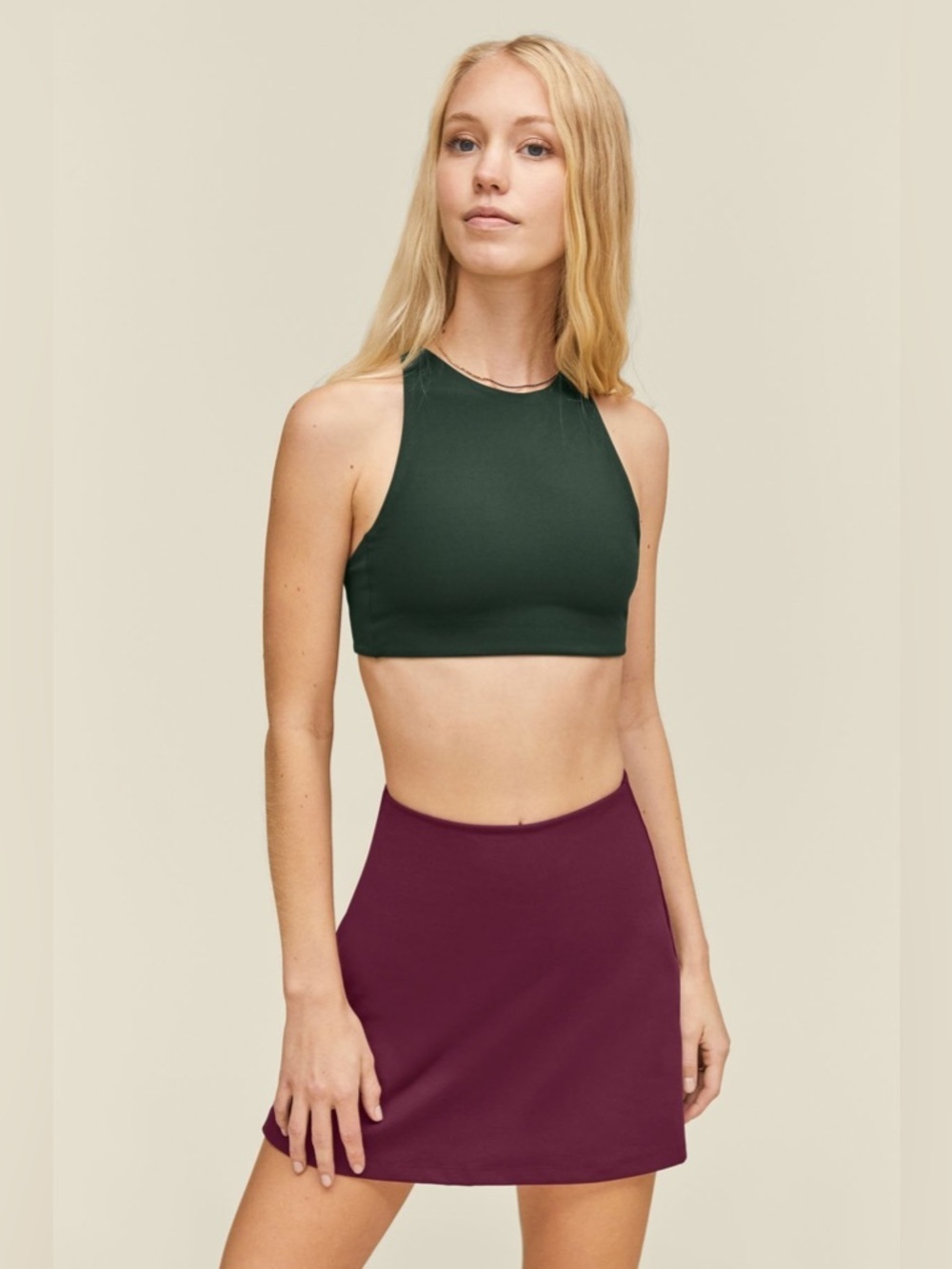 Girlfriend Collective Plum Sport Skort Skirt